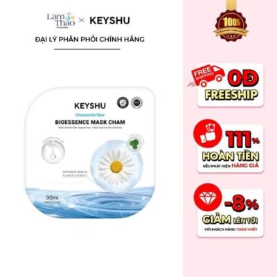 Mặt Nạ Cúc La Mã Cấp Ẩm Phục Hồi Da Keyshu Chamomile Fiber Bioessence Mask Cham